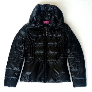 DKNY Women’s Black Down Quilted Puffer Long Sleeve Waist Length Coat XS